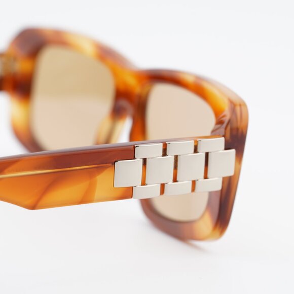 Victoria Beckham VB669S 223 Sunglasses Havana Square Frame, Brown Lenses main image 9